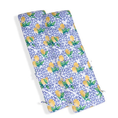 OHS Lemon Cushion Outdoor 2 X Garden Gravity Chair Bench Seat Pad - image 1