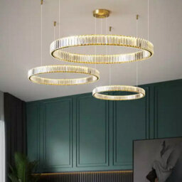 Luxury Gold Crystal Chandelier Modern Led Round Ceiling Light For Living Room Bedroom Bedside Aex - thumbnail 9