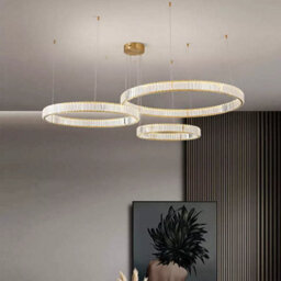 Luxury Gold Crystal Chandelier Modern Led Round Ceiling Light For Living Room Bedroom Bedside Aex - thumbnail 2