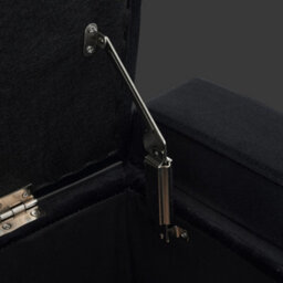 Home Republic Luna Velvet Storage  Bench - Two Seater Charcoal - thumbnail 4