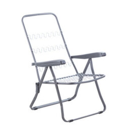 Alfresia Recliner Chair, Charcoal Frame With Grey Classic Cushion - thumbnail 8