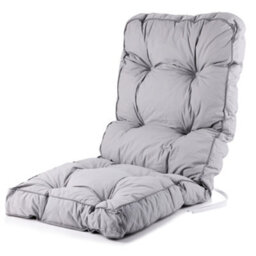 Alfresia Recliner Chair, Charcoal Frame With Grey Classic Cushion - thumbnail 6