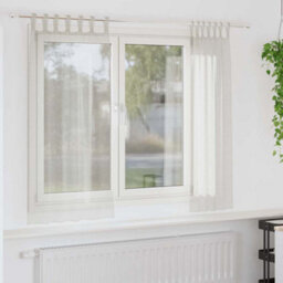 Berkfield Curtains With Curtains 2 Pcs Cream Polyester
