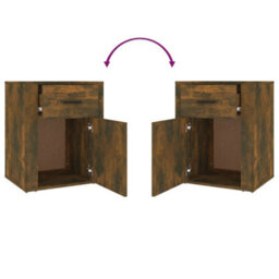 Berkfield Bedside Cabinet Smoked Oak 50X36X60 Cm Engineered Wood - thumbnail 9