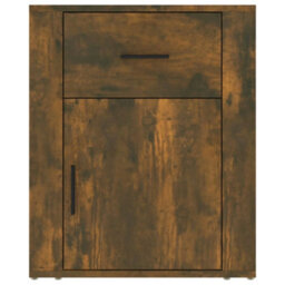 Berkfield Bedside Cabinet Smoked Oak 50X36X60 Cm Engineered Wood - thumbnail 6