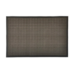 GoodHome Boykins Grey Geometric Barrier Mat, 60Cm X 90Cm - thumbnail 1