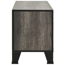 Berkfield Tv Cabinet Grey 105X36X47 Cm Metal And Mdf - thumbnail 4