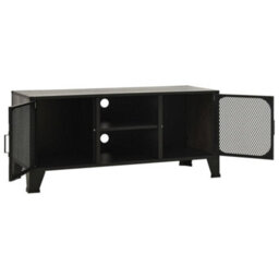 Berkfield Tv Cabinet Grey 105X36X47 Cm Metal And Mdf - thumbnail 6