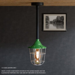 Industrial Ceiling Light Shade Metal 16.5 X 26Cm Green Fisherman Style Indoor Hanging Modern Pendant Lamp Shade - thumbnail 2