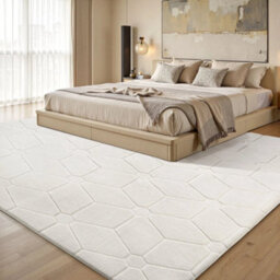 Cream White 200X300 Modern Rugs Large Geometric Rug Living Room Bedroom Anti Slip Soft Carpet Mat - thumbnail 5