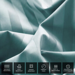 Pamposh Premium Reversible Single Duvet Cover Set Pack Of 4 Soft Microfiber Bedding With Zipper Closure, Corner Ties & Matching Pillowcase - thumbnail 3