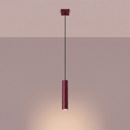 Sollux Lighting Lagos Steel Burgundy 1 Lights Modern Pendant Lamps - thumbnail 3