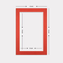 Ak Frames 6X4 Poppy Red Picture Mounts To Fit 5X3 Aperture Size - Mount Board Only (No Frame Included) - thumbnail 3