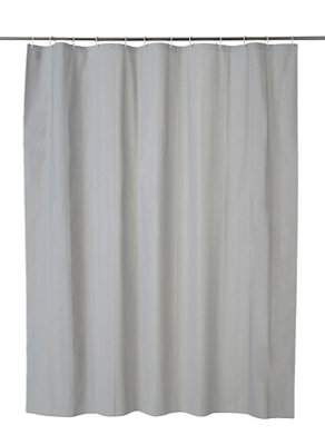 GoodHome Drina Anthracite Plain Shower Curtain (H)200Cm (W)180Cm - image 1