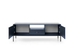 Arte Mono Tv Cabinet In Navy - Stylish And Functional Entertainment Centre With Drawer And Doors (W1540mm X H560mm X D390mm) - thumbnail 6