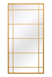 Mirroroutlet The Tabula Gold Metal Framed Window Wall Or Leaner Garden Mirror 160Cm X 80Cm - thumbnail 2