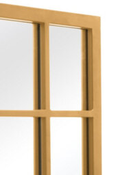 Mirroroutlet The Tabula Gold Metal Framed Window Wall Or Leaner Garden Mirror 160Cm X 80Cm - thumbnail 4
