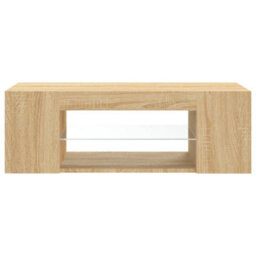 Vidaxl Tv Cabinet With Led Lights Sonoma Oak 90X39X30 Cm - thumbnail 8