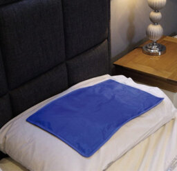 Cooling Gel Mat Pillow Insert - Blue Pvc Cool Gel Pillow Inlay Pad For Natural Cooling & Comfort - Measures 51 X 33.5Cm - thumbnail 1