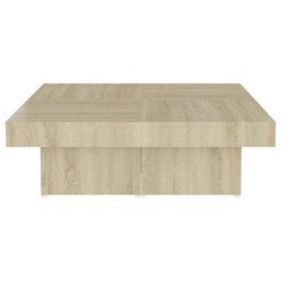 Berkfield Coffee Table Sonoma Oak 90X90X28 Cm Engineered Wood - thumbnail 5