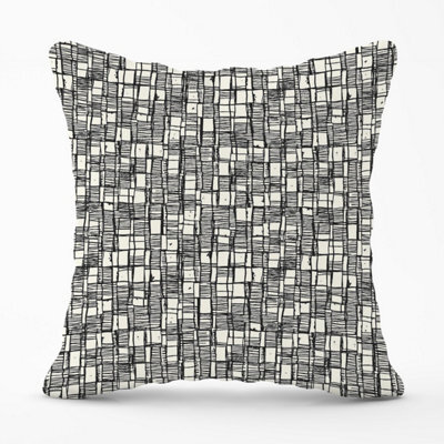 Warren Reed Designer Irregular Sketched Block Textured Outdoor Cushion 45Cm X 45Cm - image 1