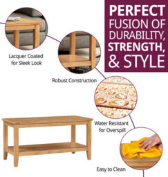 Hallowood Furniture Hereford Oak Coffee Table - thumbnail 2