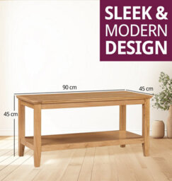 Hallowood Furniture Hereford Oak Coffee Table - thumbnail 3