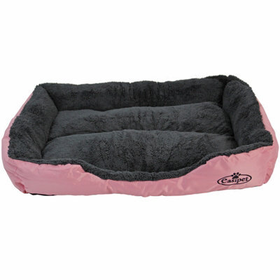 Actiaspet Faux Fur Pet Bed Pink/grey Large - image 1