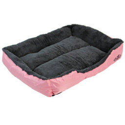Actiaspet Faux Fur Pet Bed Pink/grey Large - thumbnail 4