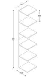 Vcm Wood Wall Shelf Hanging Shelf Shelf Lazas - thumbnail 4
