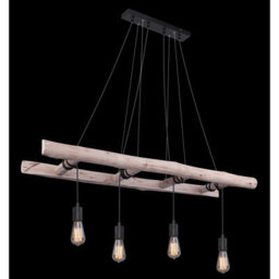 Luminosa Lighting Luminosa Irmgard Bar Pendant Ceiling Light Natural Color 4X E27 - thumbnail 5