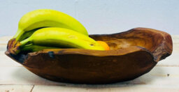 My Square Mile Rustic Wooden Serving Or Display Bowl Carved From Teak Roots (Long Bowl 35Cm) - thumbnail 3