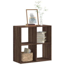 Berkfield Bookcase Brown Oak 68.5X32X68.5 Cm Engineered Wood