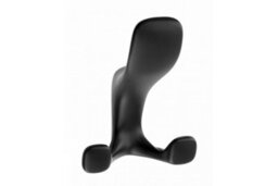 B2C Coat Hat Hooks Twin Robe Door Dress Bathroom Towel Bag Wall Hanger Black Matt Toledo A