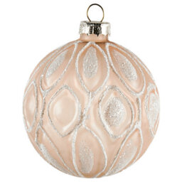 Beliani Set Of 24 Baubles Winterlight Glass Rose Gold - thumbnail 7