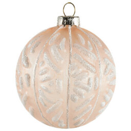 Beliani Set Of 24 Baubles Winterlight Glass Rose Gold - thumbnail 6