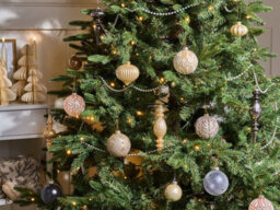 Beliani Set Of 24 Baubles Winterlight Glass Rose Gold - thumbnail 2