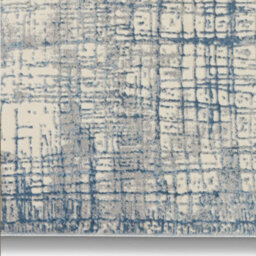 Ivory Blue Modern Easy To Clean Abstract Ruf For Bedroom Dining Room And Living Room-97Cm X 152Cm - thumbnail 5