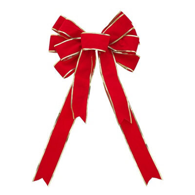 Living And Home 2-Pack Red Christmas Tree Tree Top Decoration Pendant Bow - image 1