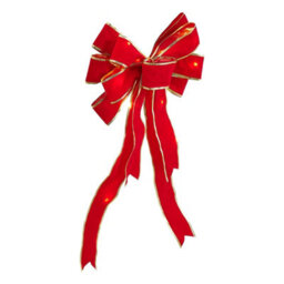 Living And Home 2-Pack Red Christmas Tree Tree Top Decoration Pendant Bow - thumbnail 4