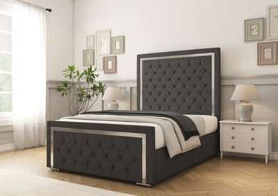Comfort Beds Sofia Gold Steel Dumfries Bed Frame - image 1