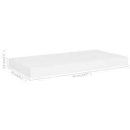 Berkfield Floating Wall Shelves 2 Pcs White 50X23X3.8 Cm Mdf - thumbnail 8