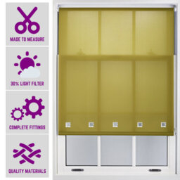Green Daylight Roller Blind With Chrome Square Eyelets Free Cut Service By Furnished - (W)210Cm X (L)210Cm