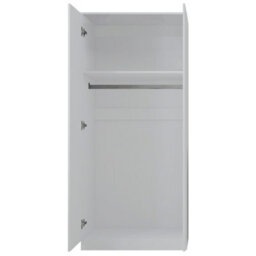 Fwstyle Stora 2 Door Double White Gloss Wardrobe Push To Open Soft Close (H) 180 (W) 80 (D) 50Cm - thumbnail 6