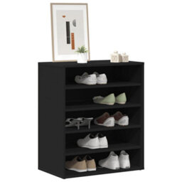 Berkfield Durable Shoe Cabinet Black 60X35X70 Cm Engineered Wood - thumbnail 4