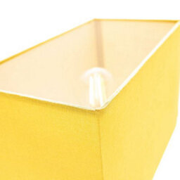 Happy Homewares Contemporary And Stylish Vivid Mustard Ochre Linen Fabric Rectangular Lamp Shade - thumbnail 5