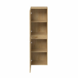 Aveli 1200mm Wall Mounted Tall Bathroom Cabinet Unit Storage Furniture Soft Close Oak - thumbnail 4
