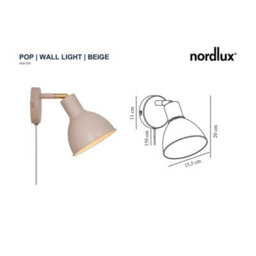 Nordlux Pop Metal Wall Light  Brown,plug In Or Mains - thumbnail 5