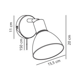 Nordlux Pop Metal Wall Light  Brown,plug In Or Mains - thumbnail 6