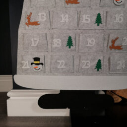 Samuel Alexander 45Cm X 115Cm Felt Santa Advent Calendar Christmas Decoration In Grey - thumbnail 7